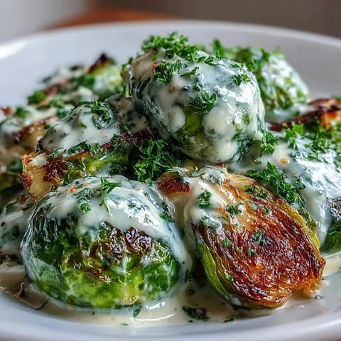 Brussels Sprouts Cream Cheese Mustard