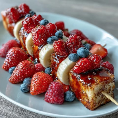 Red White Blue Fruit Skewers