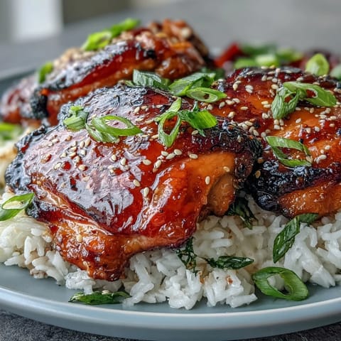 Honey Garlic Chicken Rice