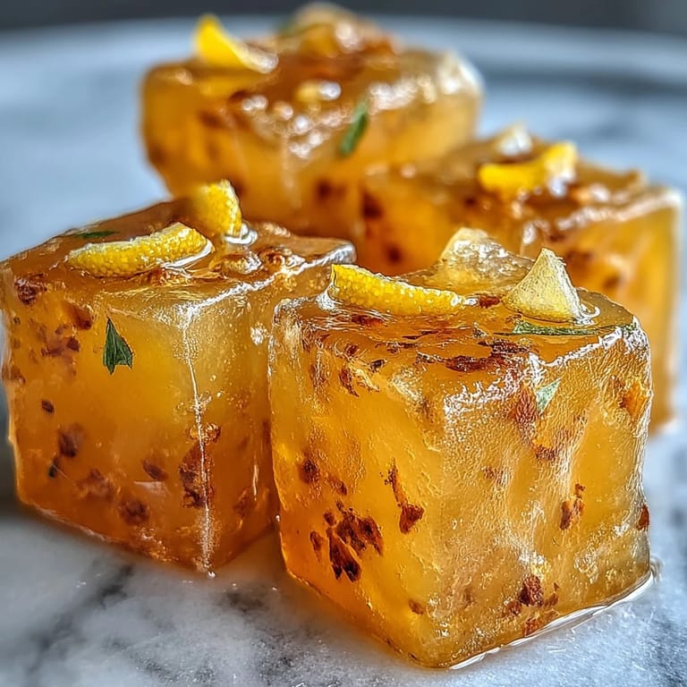 Tangy Lemon Ginger Turmeric Wellness Cubes served as a refreshing morning shot.