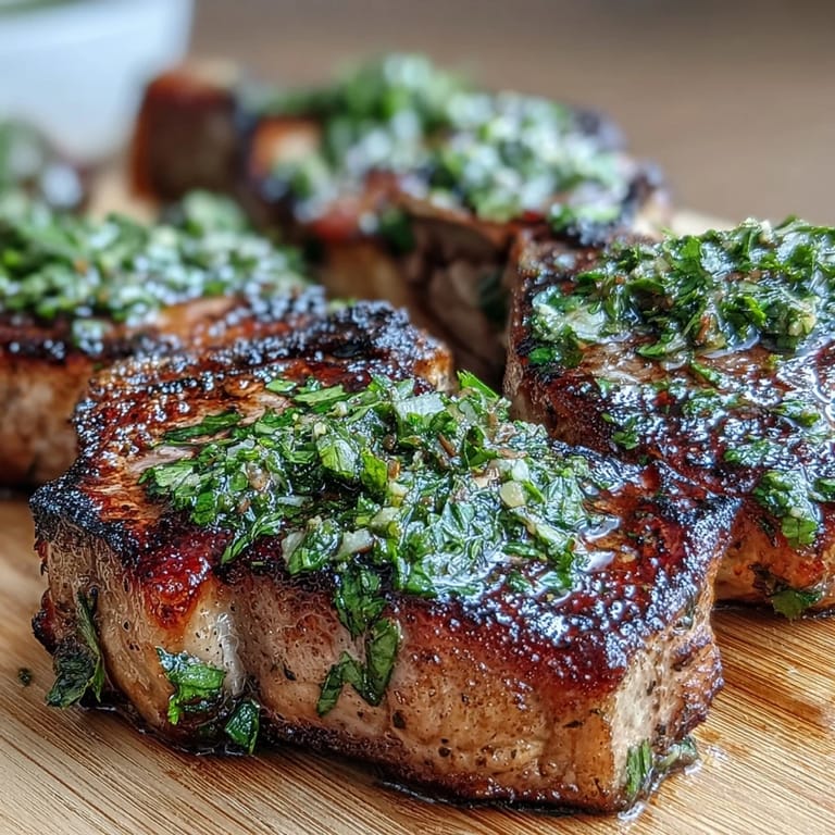 Elegant lamb chops paired with vibrant mint gremolata, a bright, flavorful Mediterranean main dish for Easter.