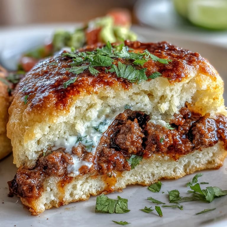 Savory cloud bread tacos topped generously with taco meat and vibrant pico de gallo salsa.