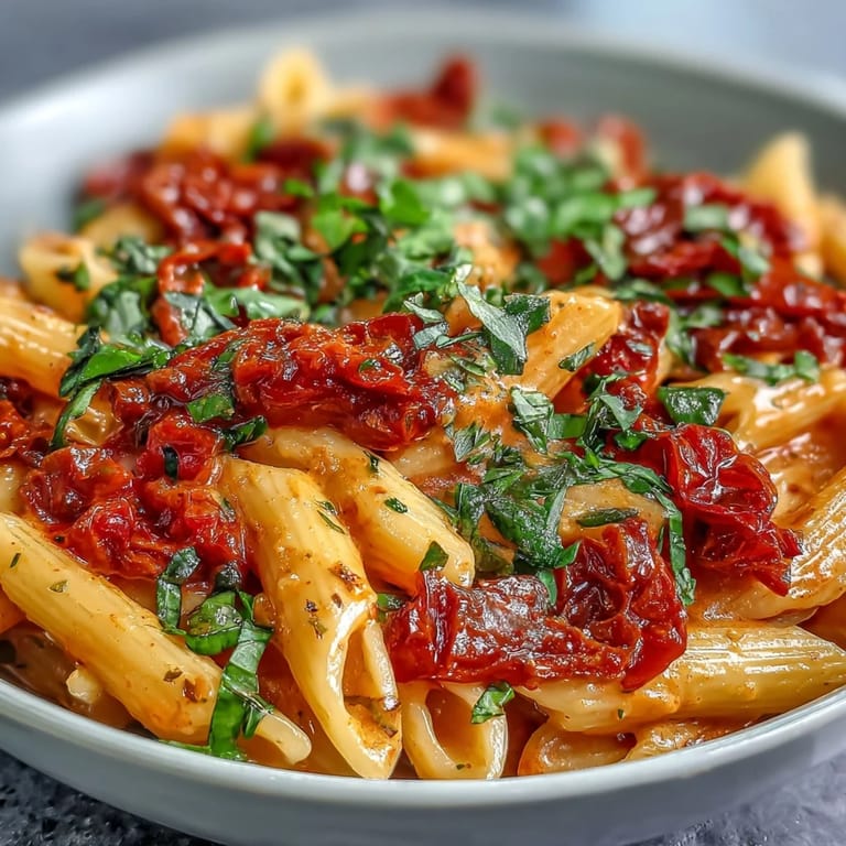 Savory, easy One-Pot Creamy Tomato Basil Pasta, a weeknight comfort food dream.